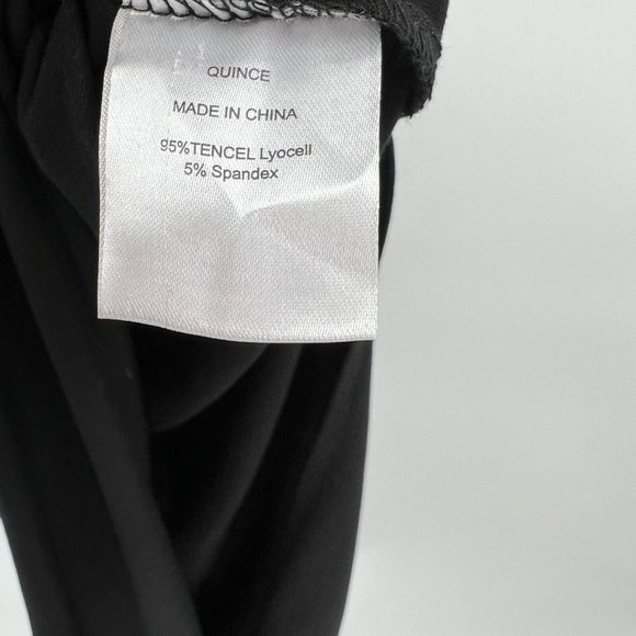 Quince Women’s Black Tencel Jersey Tank Maxi Dress sz S NWT Side Slit Sleeveless - Picture 8 of 10